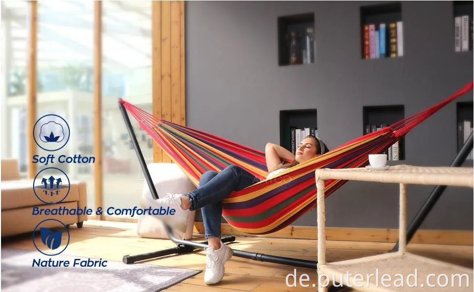 Hängemattenstuhl Hängemattenstuhl heißer Verkauf tragbarer Baumwoll -Leinwand Outdoor Swing Hängematte